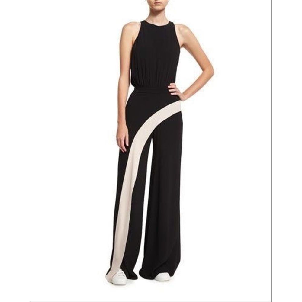 Alexis Deanne Contrast Wrap Jumpsuit 2 - Picture 1 of 8